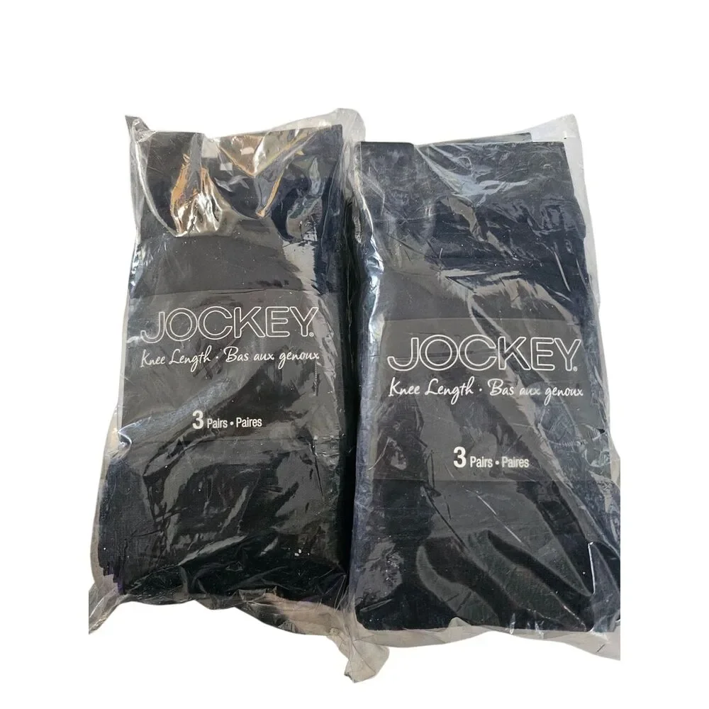New Jockey Knee Length Socks Canadian Navy 9 Pairs One Size MSRP $60